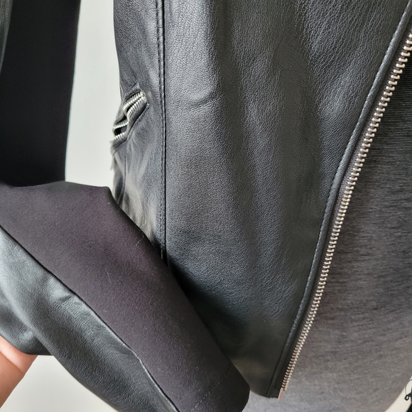 Zara TRF Outerwear Faux Leather Biker Jacket - Picture 5 of 11